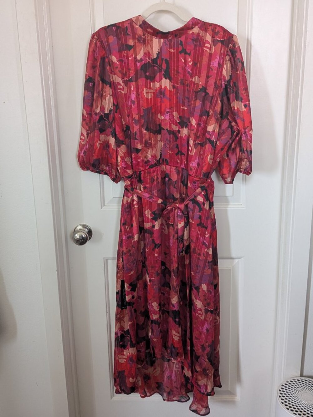 NWT Lane Bryant Pink Floral Midi Dress Size 20